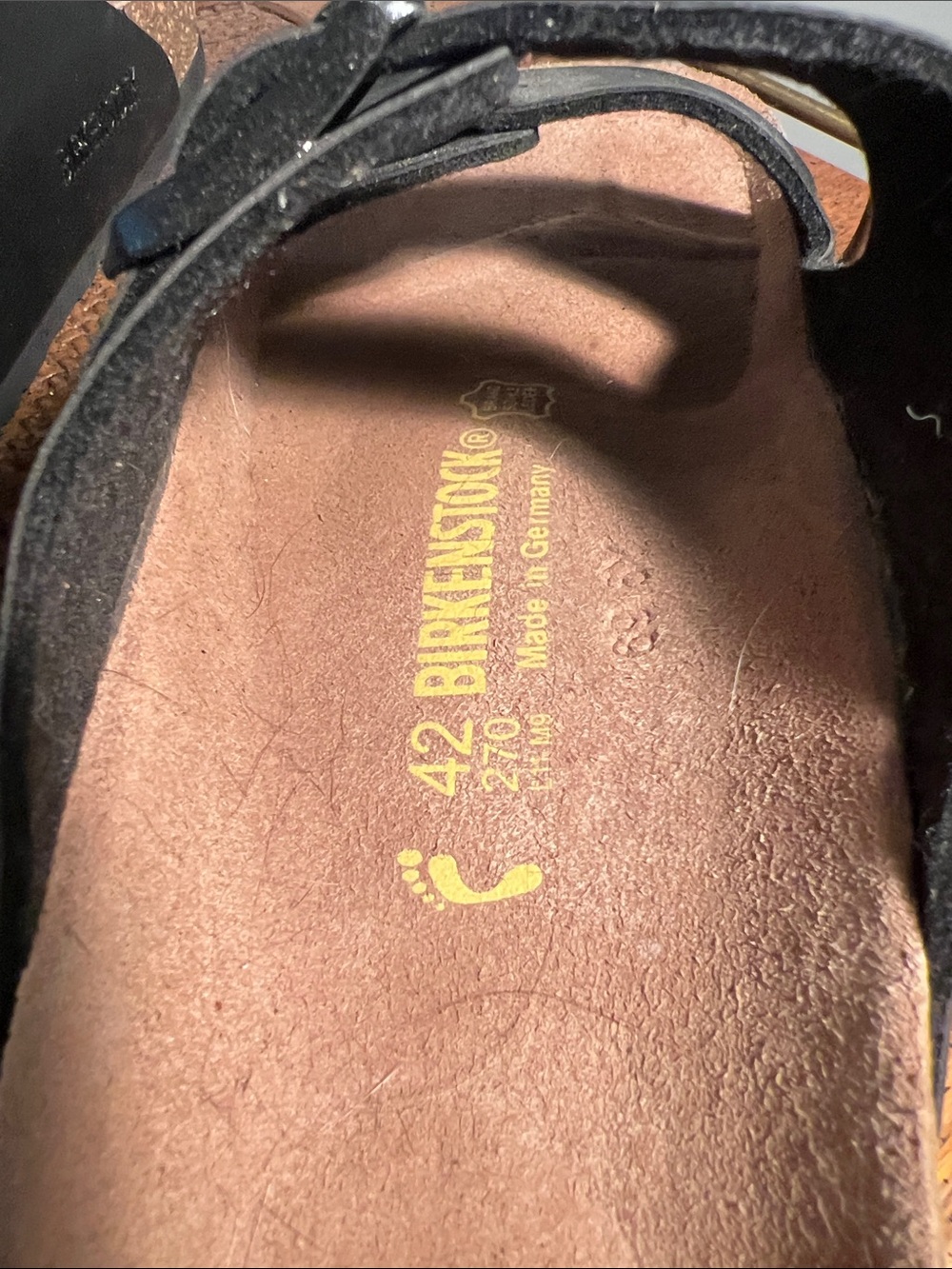 Birkenstock Black Two-Strap Cork Footbed Sandals - Picture 2 of 5